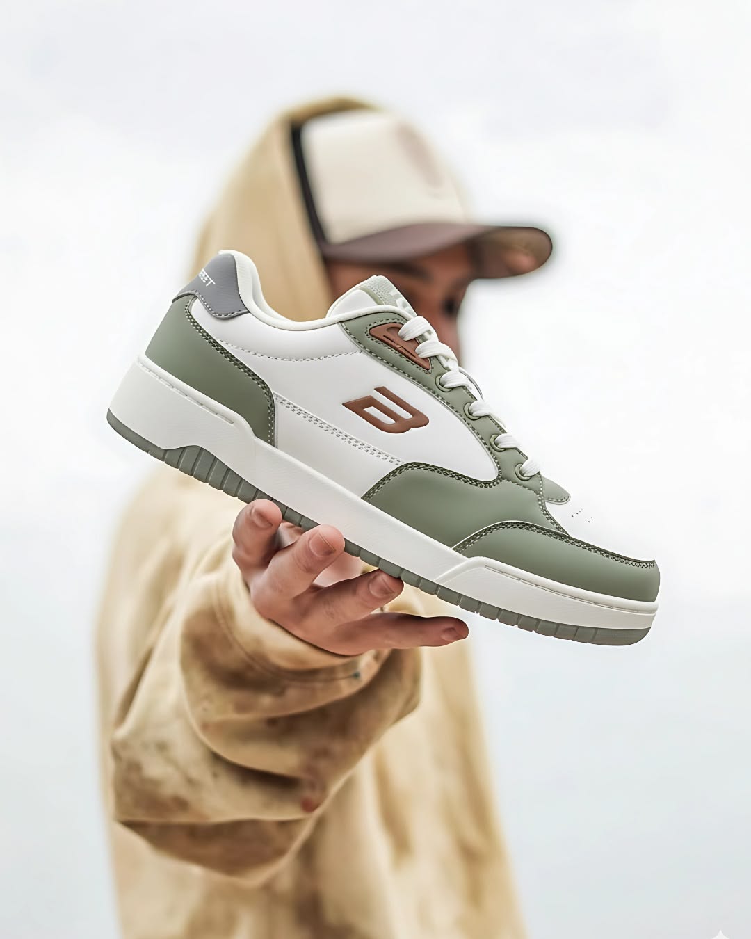 A classic sneaker surrounded by friends