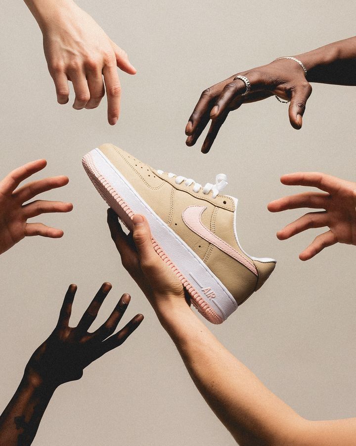 A fresh pair of sneakers ready to wear