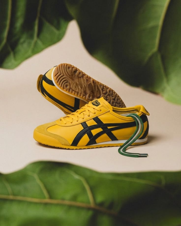 Yellow retro sneakers